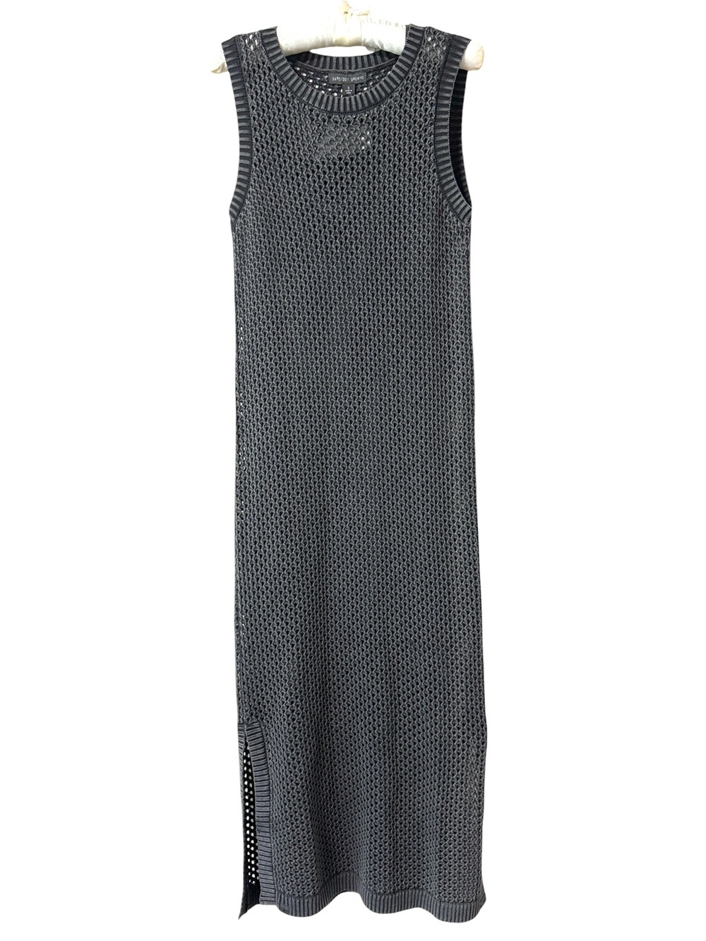 NWT Barefoot Dreams Sunbleached Beach Open Crochet Knit Maxi Dress Size Small